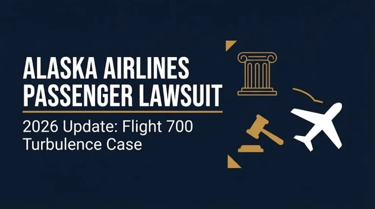 Alaska Airlines passenger lawsuit 2026 hero banner referencing the Flight 700 turbulence case