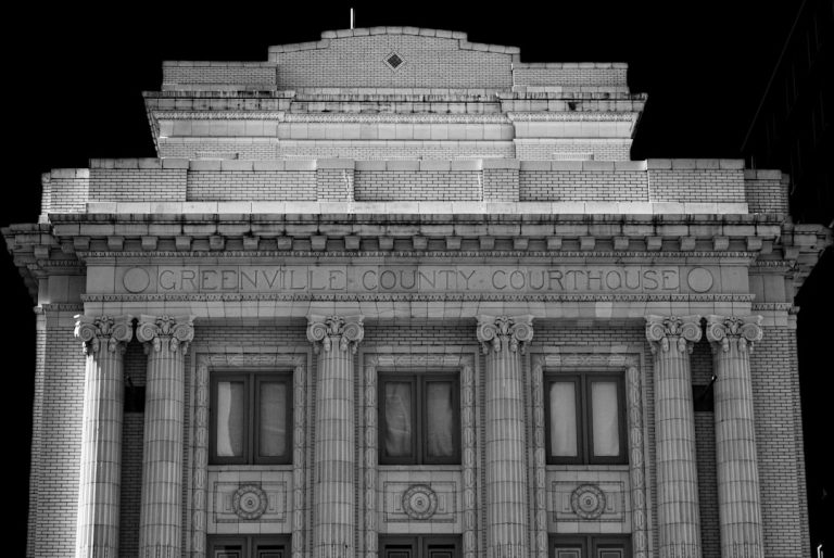 Classical courthouse building with columns