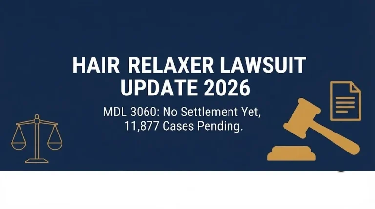 Hero banner for the hair relaxer lawsuit update 2026 showing MDL 3060 status and pending case count.
