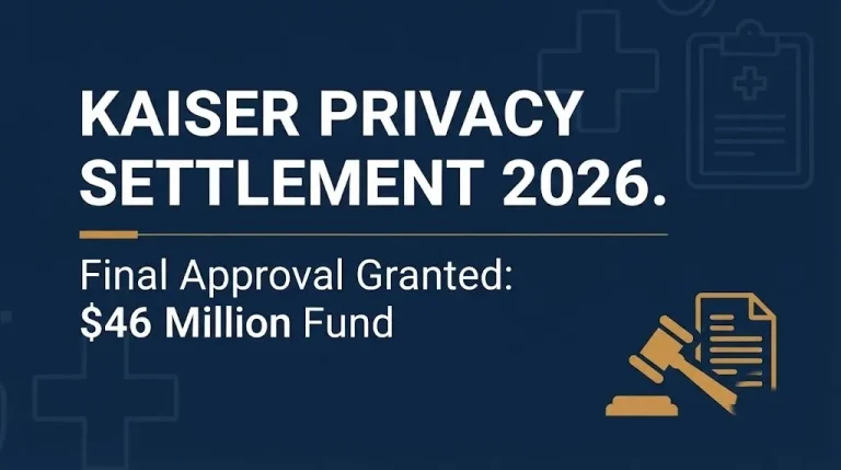Kaiser privacy settlement 2026 banner showing final approval granted for the $46 million fund.
