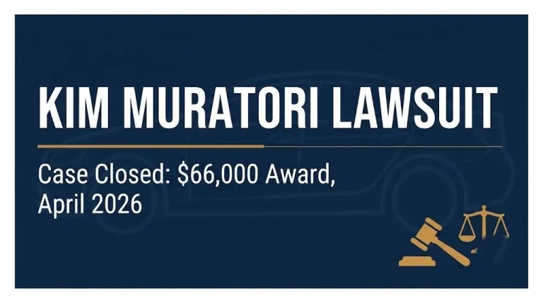 Kim Muratori Mercedes-Benz lawsuit banner showing the case closed with a $66,000 arbitration award.