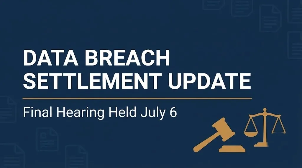 Krispy Kreme lawsuit 2026 banner showing data breach settlement final hearing held July 6.