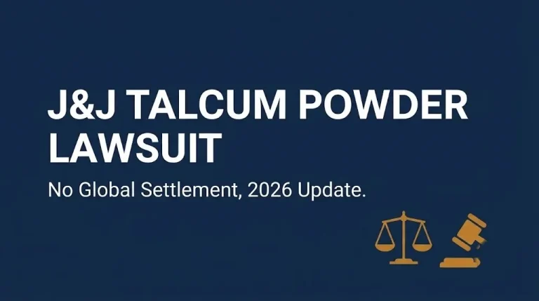 Latest news on Johnson & Johnson talcum powder lawsuit showing no global settlement fund exists in 2026.