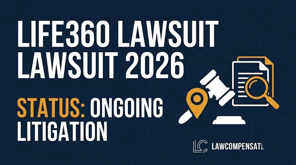Life360 lawsuit 2026 hero banner showing legal symbols and current litigation status.