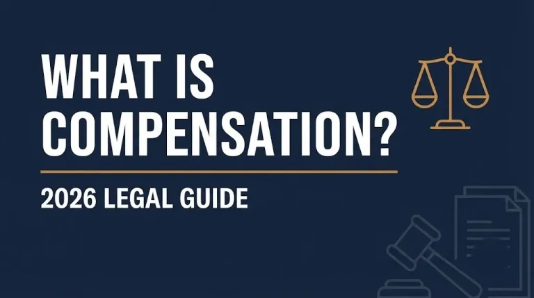 What is compensation 2026 guide banner covering legal, workplace, and injury definitions.