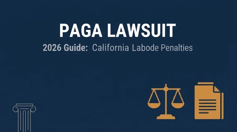 Banner explaining what a paga lawsuit is and how California Labor Code penalties are split in 2026.