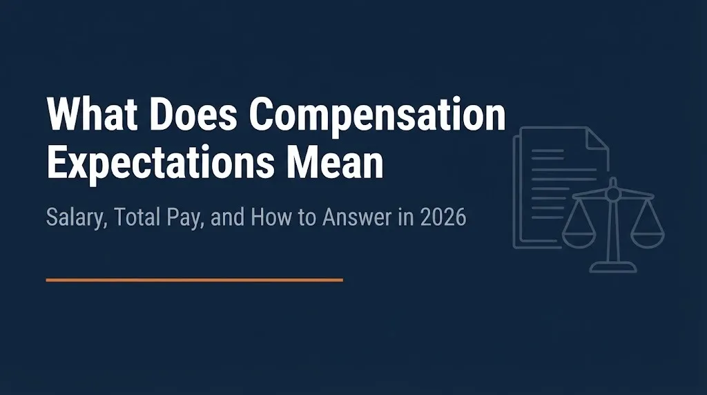 Compensation expectations 2026 banner showing salary and total pay guidance