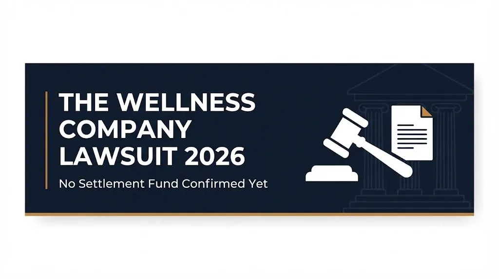 Hero banner for The Wellness Company lawsuit 2026 noting no consumer settlement fund is confirmed yet.