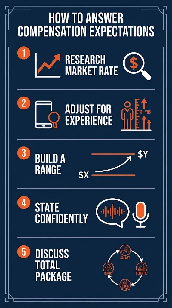 How to answer compensation expectations in five steps