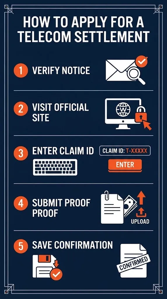 How to apply for a telecom data settlement in five steps