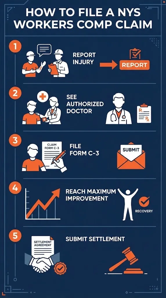 How to file a NYS workers comp claim in five steps