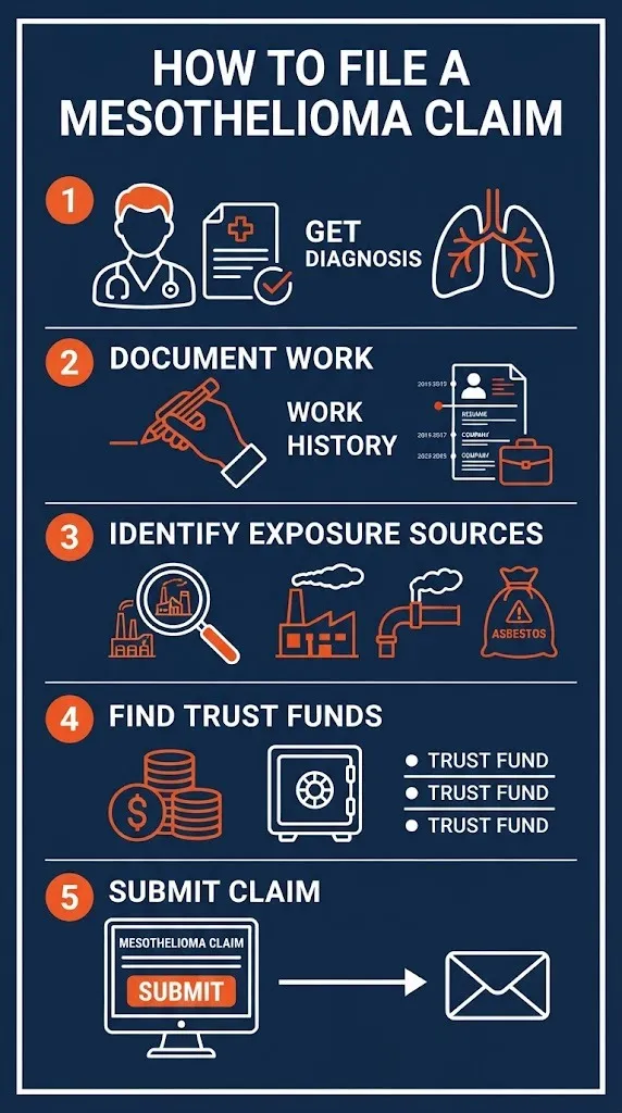 How to file a mesothelioma compensation claim in five steps