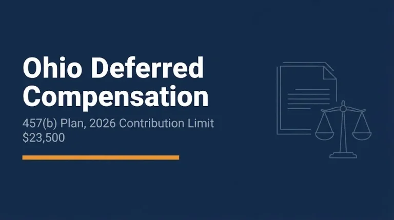 Ohio Deferred Compensation 457 plan 2026 banner showing contribution limit