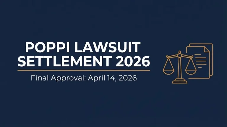 Poppi lawsuit settlement 2026 banner showing final court approval granted April 14, 2026