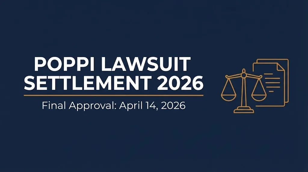 Poppi lawsuit settlement 2026 banner showing final court approval granted April 14, 2026
