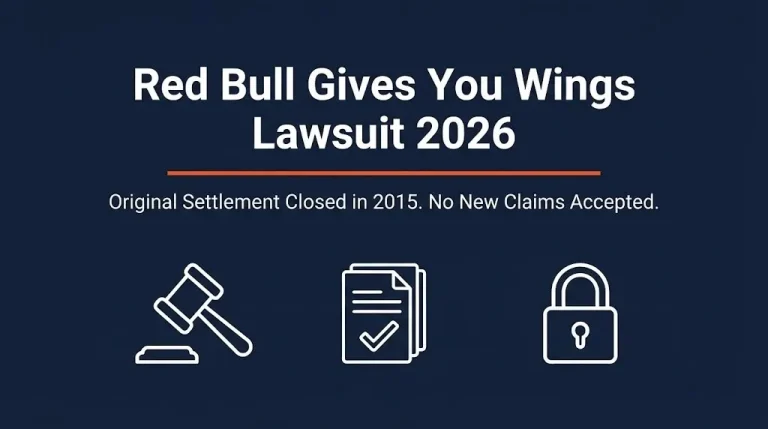 Red Bull gives you wings lawsuit 2026 banner confirming the settlement closed in 2015.