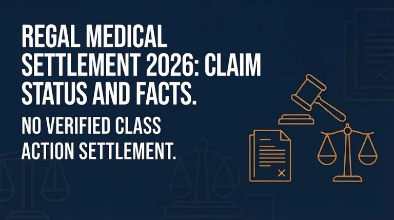 Regal Medical settlement 2026 hero banner showing no verified class action settlement exists.