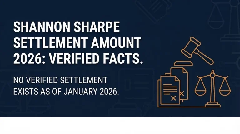 Shannon Sharpe settlement amount 2026 hero banner showing no verified settlement exists as of January 2026.