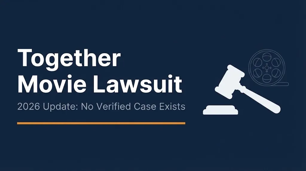Together movie lawsuit 2026 banner showing no verified case exists