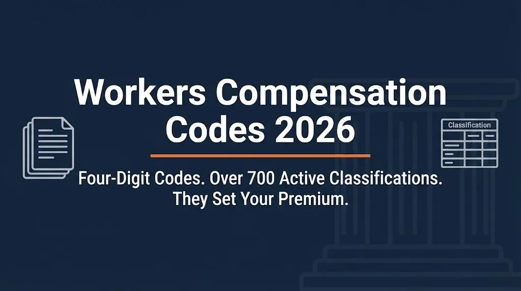 Workers Compensation Codes 2026: How They Work and Lookup