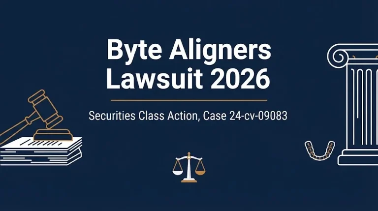 Byte aligners lawsuit 2026 hero banner showing securities class action case number 24-cv-09083