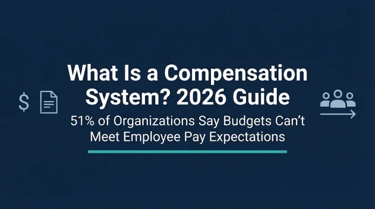 Compensation system 2026 guide banner with 51% budget challenge statistic.