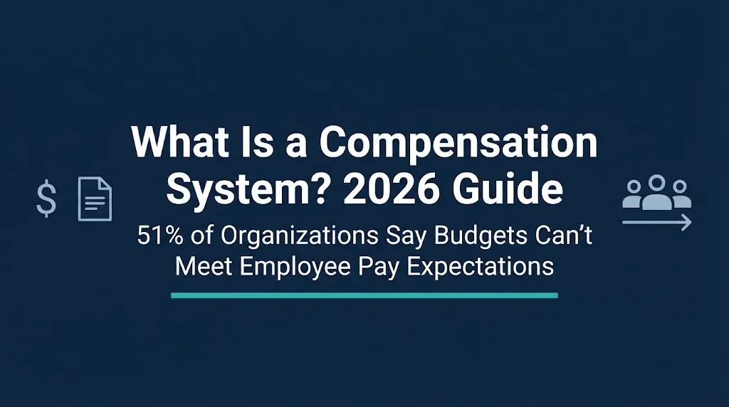 Compensation system 2026 guide banner with 51% budget challenge statistic.