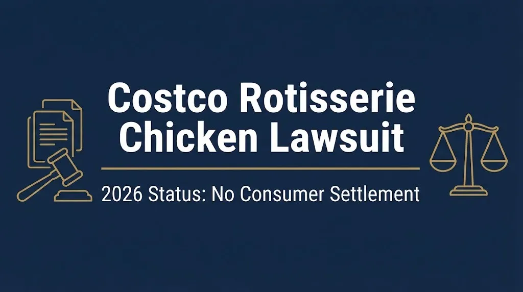 Costco rotisserie chicken lawsuit 2026 status showing no consumer settlement with legal