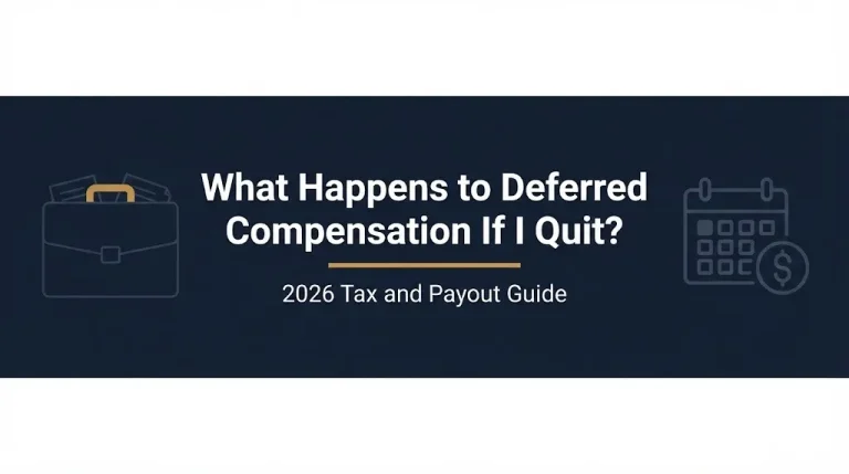 Deferred compensation guide 2026 banner on what happens when you quit your job.
