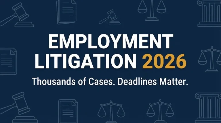 Employment litigation 2026 guide showing case types, settlement ranges, and filing deadlines.