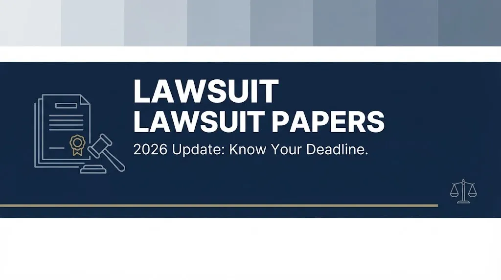 Hero banner for a 2026 guide explaining what lawsuit papers are and the response deadline.