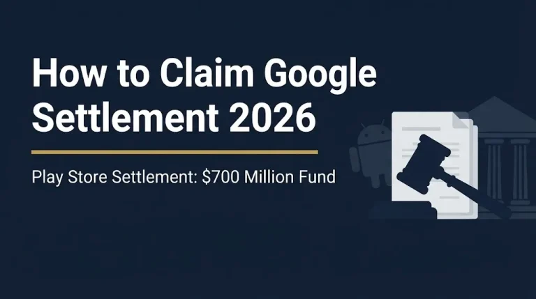 How to claim Google settlement 2026 guide with Play Store 700 million dollar fund detail.