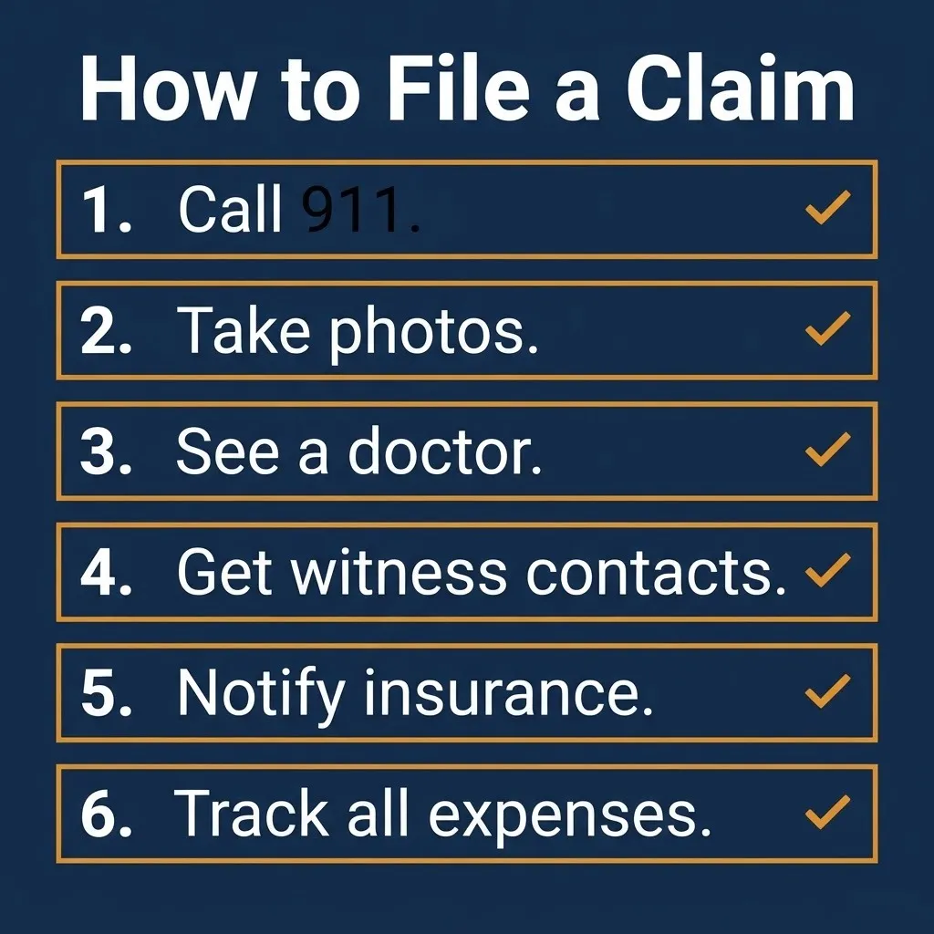 How to file a bicycle accident claim with six steps from police report to expense tracking.