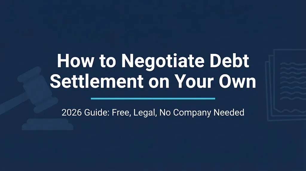 How to negotiate debt settlement on your own 2026 guide showing free and legal direct negotiation steps.