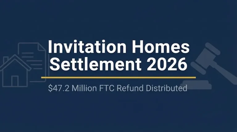 Invitation Homes settlement 2026 hero banner with gavel and house icons