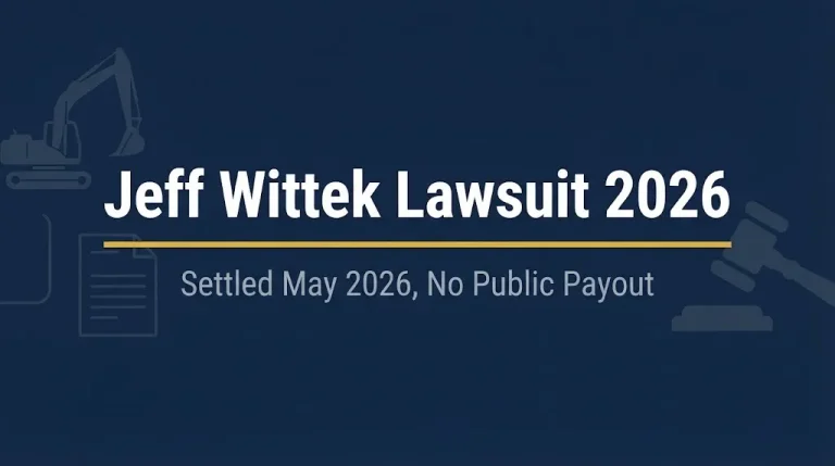 Jeff Wittek lawsuit 2026 hero banner with gavel and excavator icons