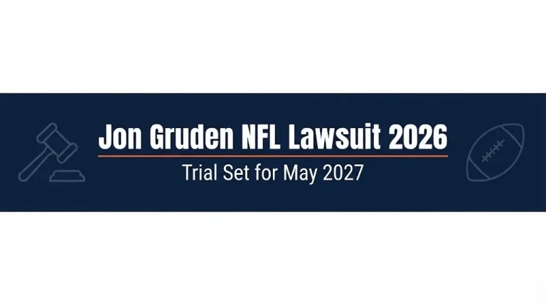 Jon Gruden NFL lawsuit 2026 update with May 2027 trial date