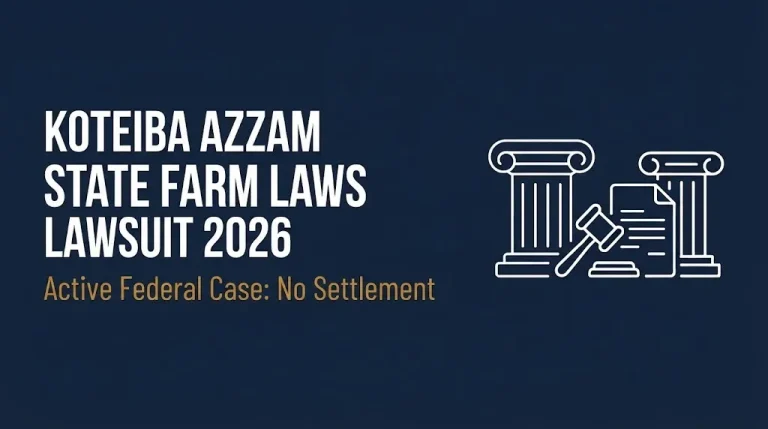 Koteiba Azzam State Farm lawsuit 2026 banner showing active federal case with no settlement.