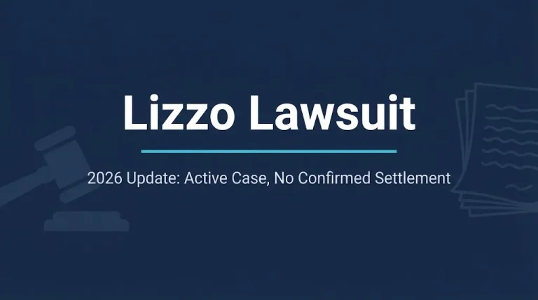 Lizzo lawsuit 2026 status showing active employment case with no confirmed settlement.