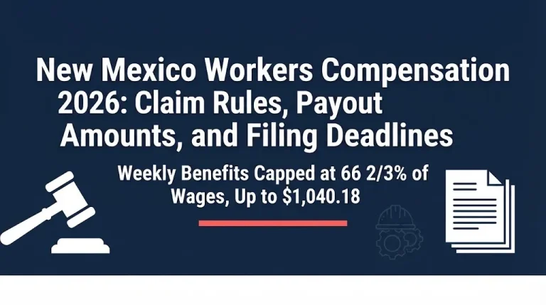 New Mexico workers compensation 2026 guide showing benefit caps and filing deadline information.
