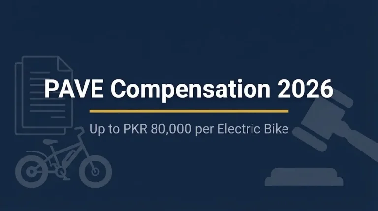 PAVE compensation 2026 hero banner with gavel and electric bike icons
