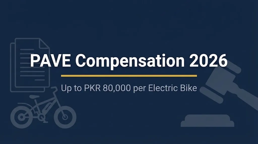 PAVE compensation 2026 hero banner with gavel and electric bike icons