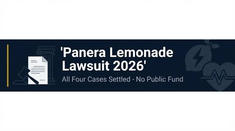 Panera lemonade lawsuit 2026 banner showing all four cases settled with no public settlement fund.