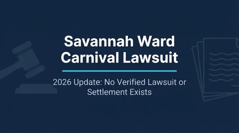 Savannah Ward Carnival lawsuit 2026 status showing no verified lawsuit or settlement exists in public records.