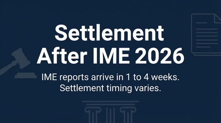 Settlement after IME 2026 hero banner with IME report timeline subheading.