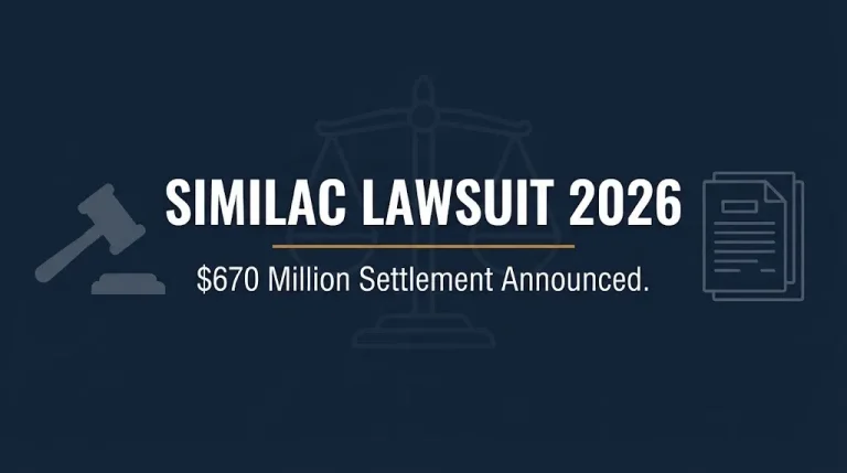 Similac lawsuit 2026 banner showing the $670 million Abbott NEC settlement announcement.
