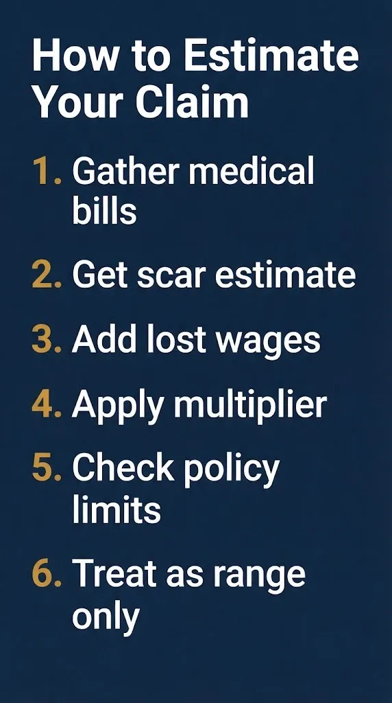 Six steps for using a dog bite settlement calculator in 2026.