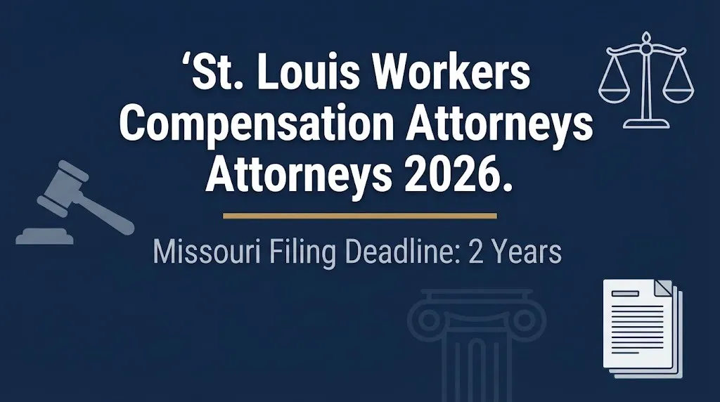 St. Louis workers compensation attorneys 2026 guide banner with Missouri filing deadline