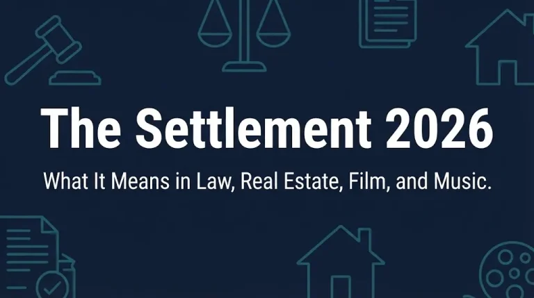 The Settlement 2026 guide explaining multiple meanings in law, real estate, film, and music