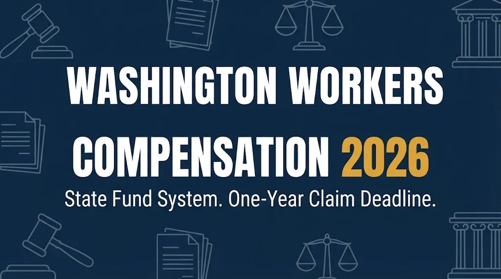 Washington workers compensation 2026 guide showing state fund system and one-year claim deadline.